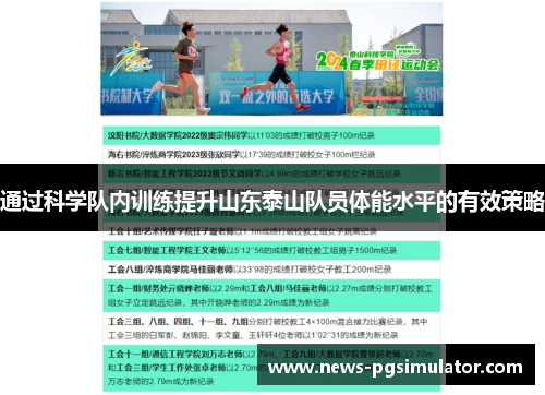 通过科学队内训练提升山东泰山队员体能水平的有效策略