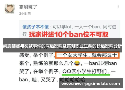 魏震禁赛与罚款事件的深远影响及其对职业生涯的长远影响分析