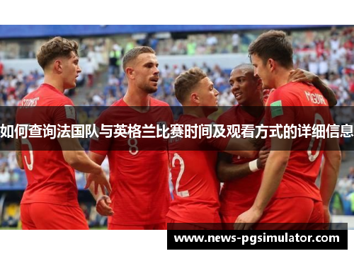 如何查询法国队与英格兰比赛时间及观看方式的详细信息