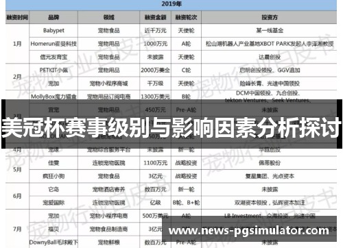 美冠杯赛事级别与影响因素分析探讨